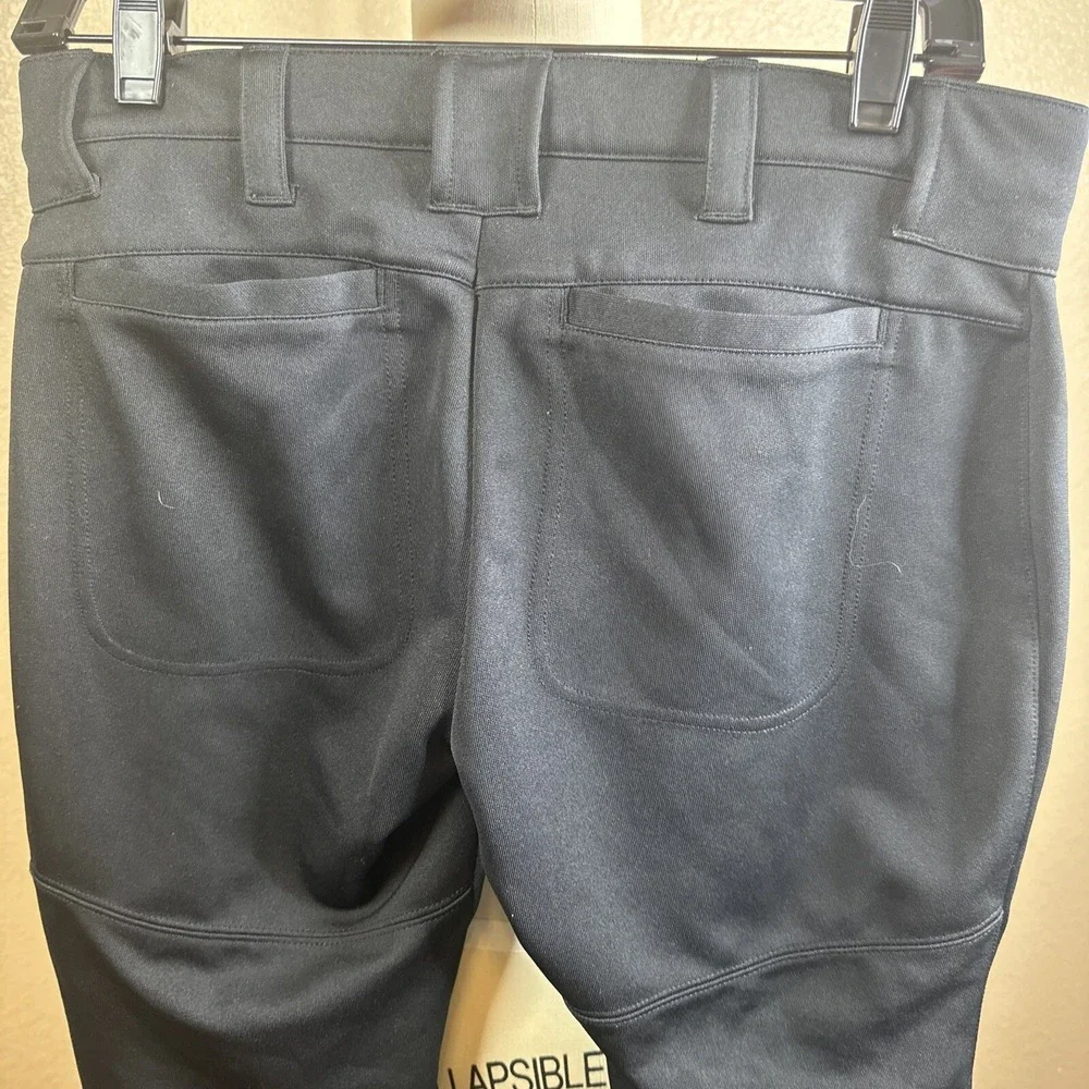 Under Armour Baseball Pants Adult Small Black Fitted Belt Loops Uniform Mens
